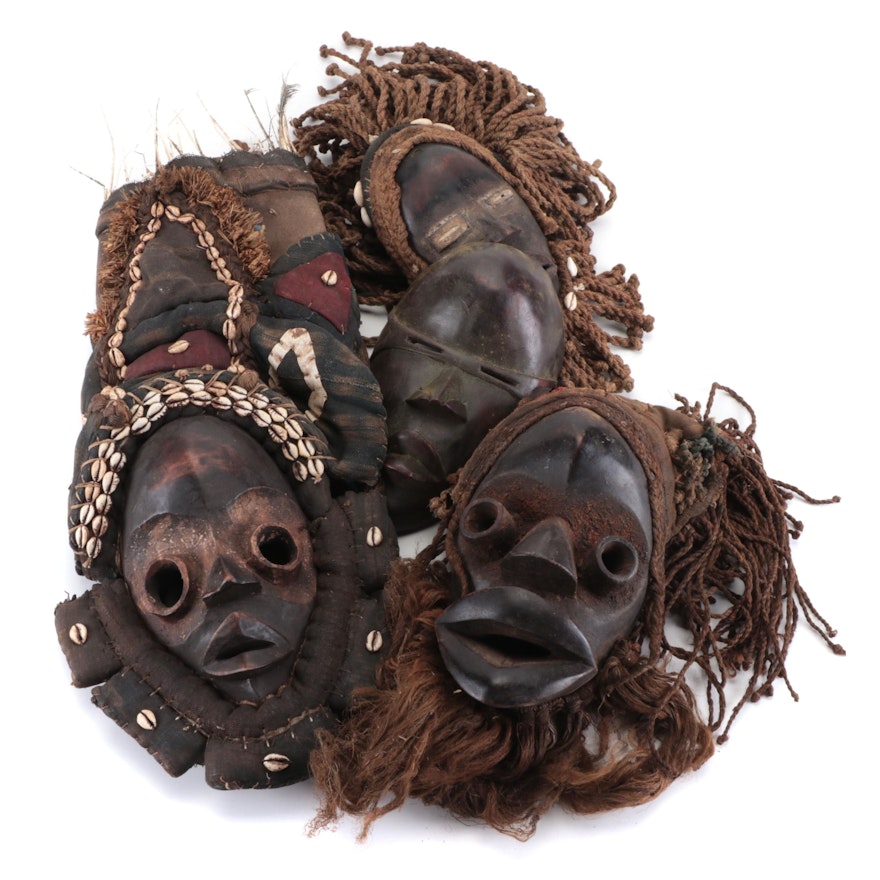Dan Style Handcrafted Masks, West Africa