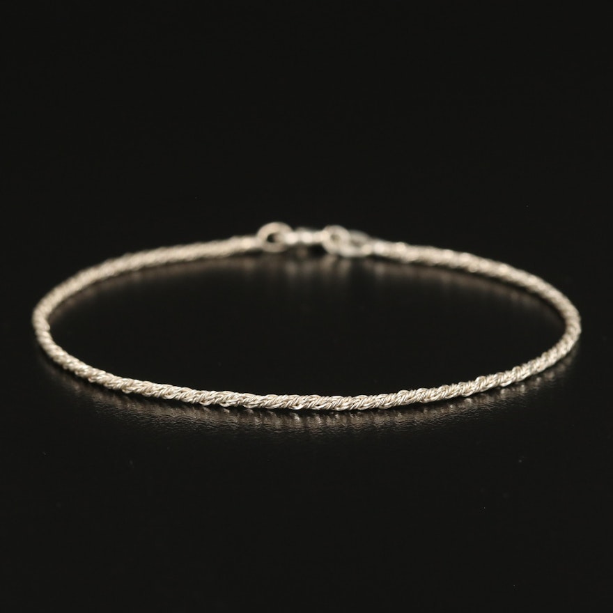 Sterling Braided Chain Bracelet