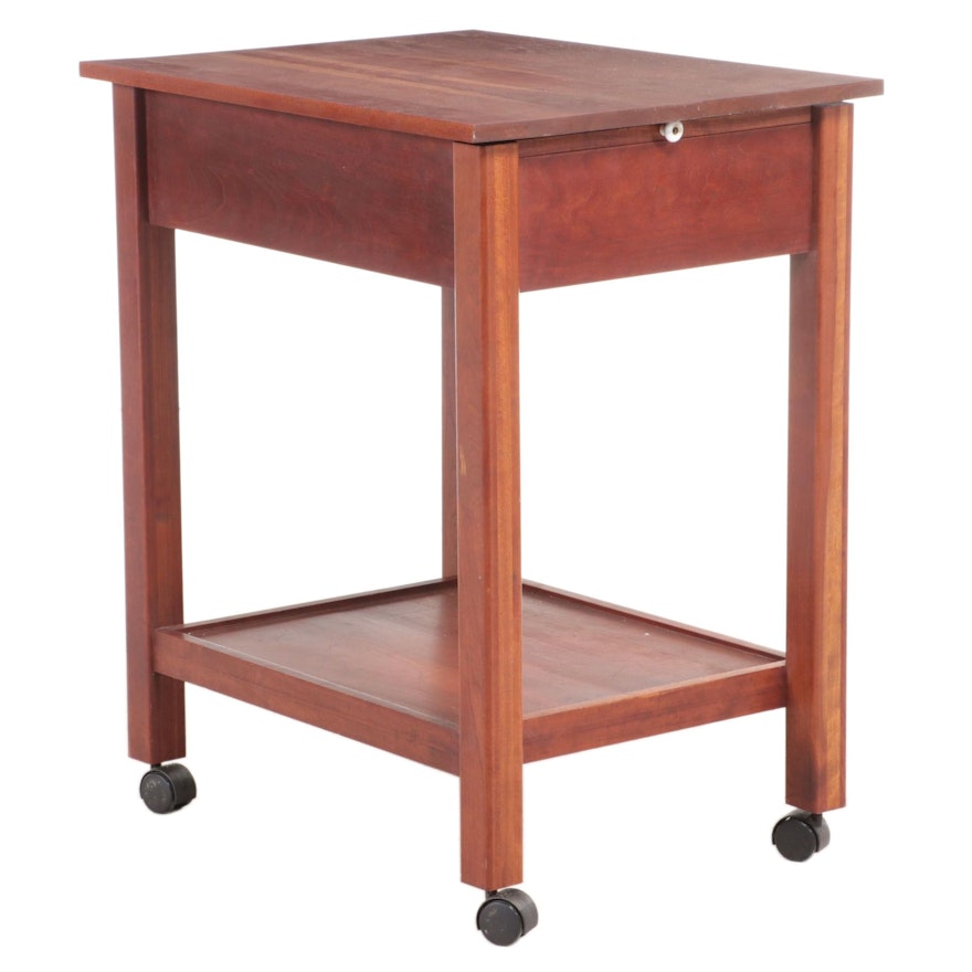 Cherrywood Two-Tier Kitchen Cart