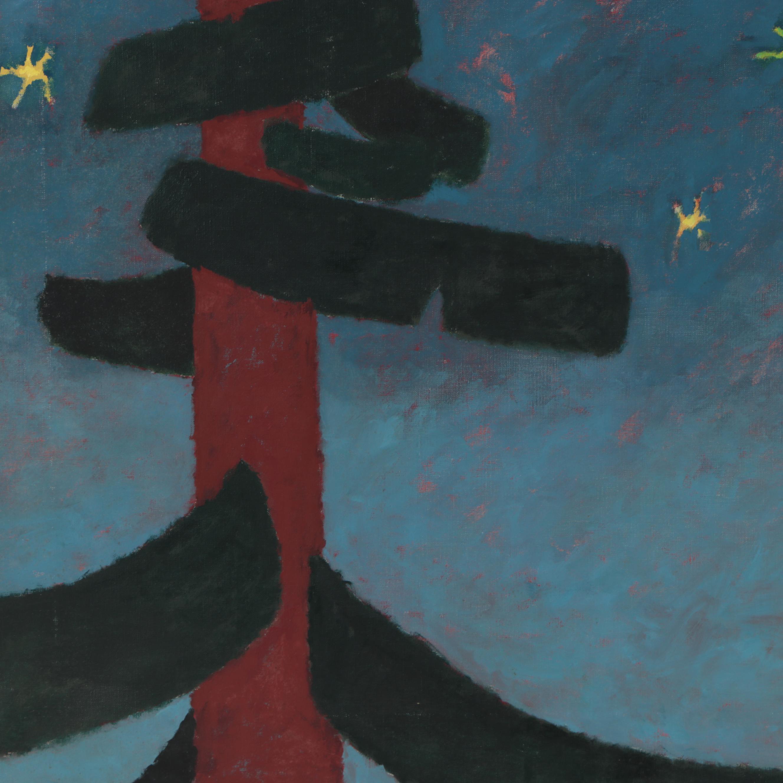 Leonard Maurer Abstract Oil Painting, Circa 1960