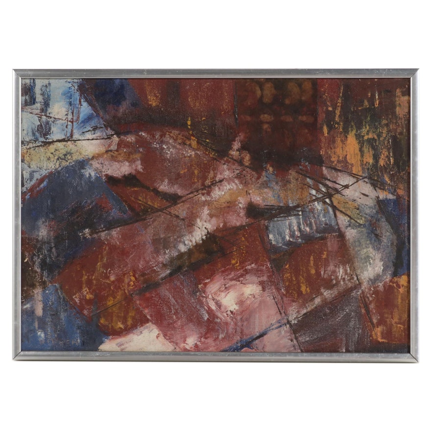 Abstract Oil Painting, Late 20th Century