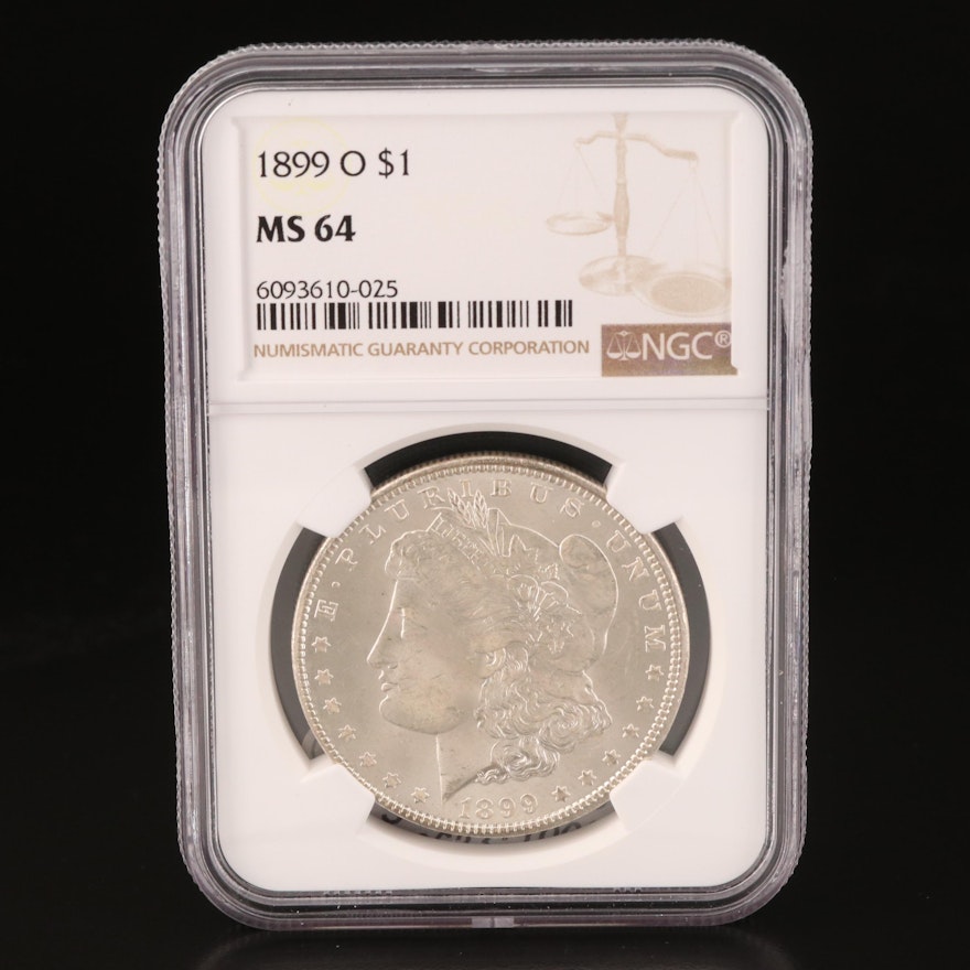 NGC Graded MS64 1899-O Morgan Silver Dollar