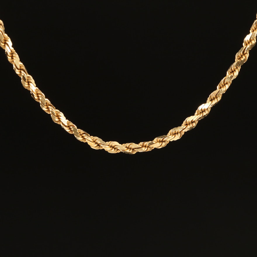 18K Rope Chain Necklace