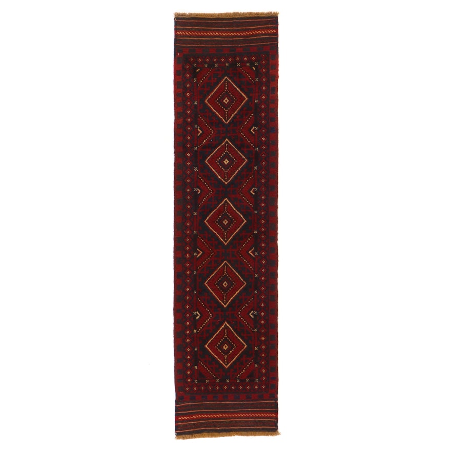 2'2 x 8'6 Hand-Knotted Afghan Turkmen Mixed Technique Carpet Runner