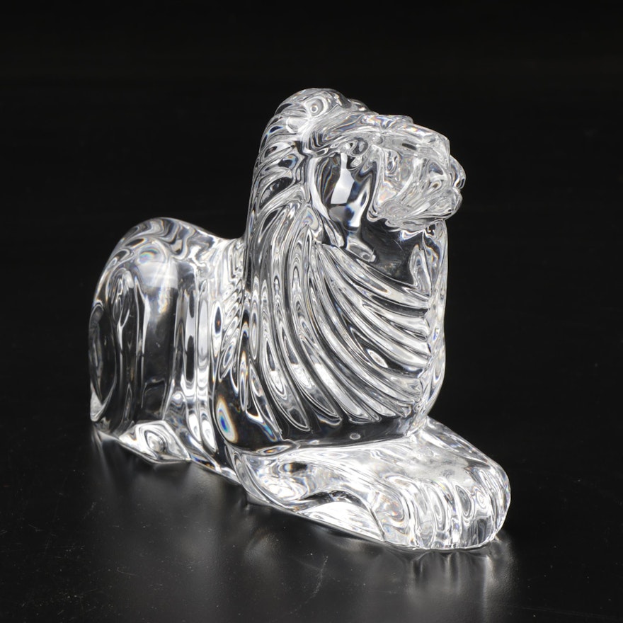 Waterford Crystal Lion Figurine