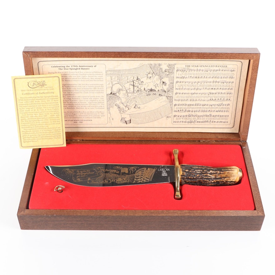 Case XX "Star Spangled Banner" Limited Edition Bowie Knife in Music Box Case