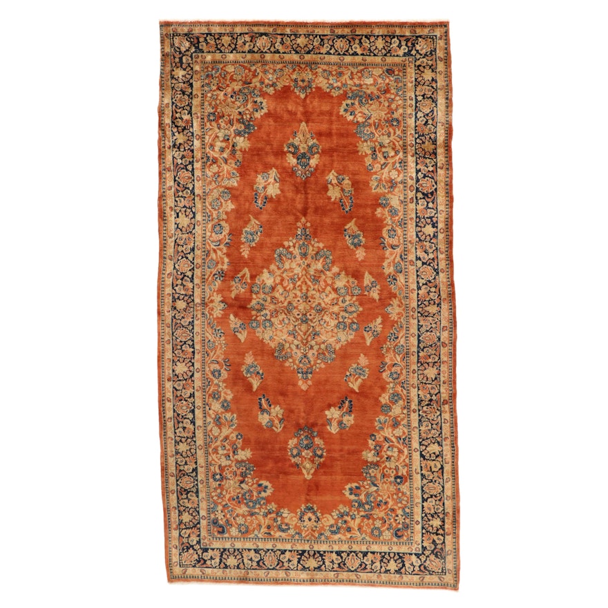 6'1 x 11'11 Hand-Knotted Persian Sarouk Area Rug
