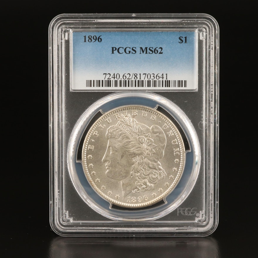 PCGS Graded MS62 1896 Morgan Silver Dollar