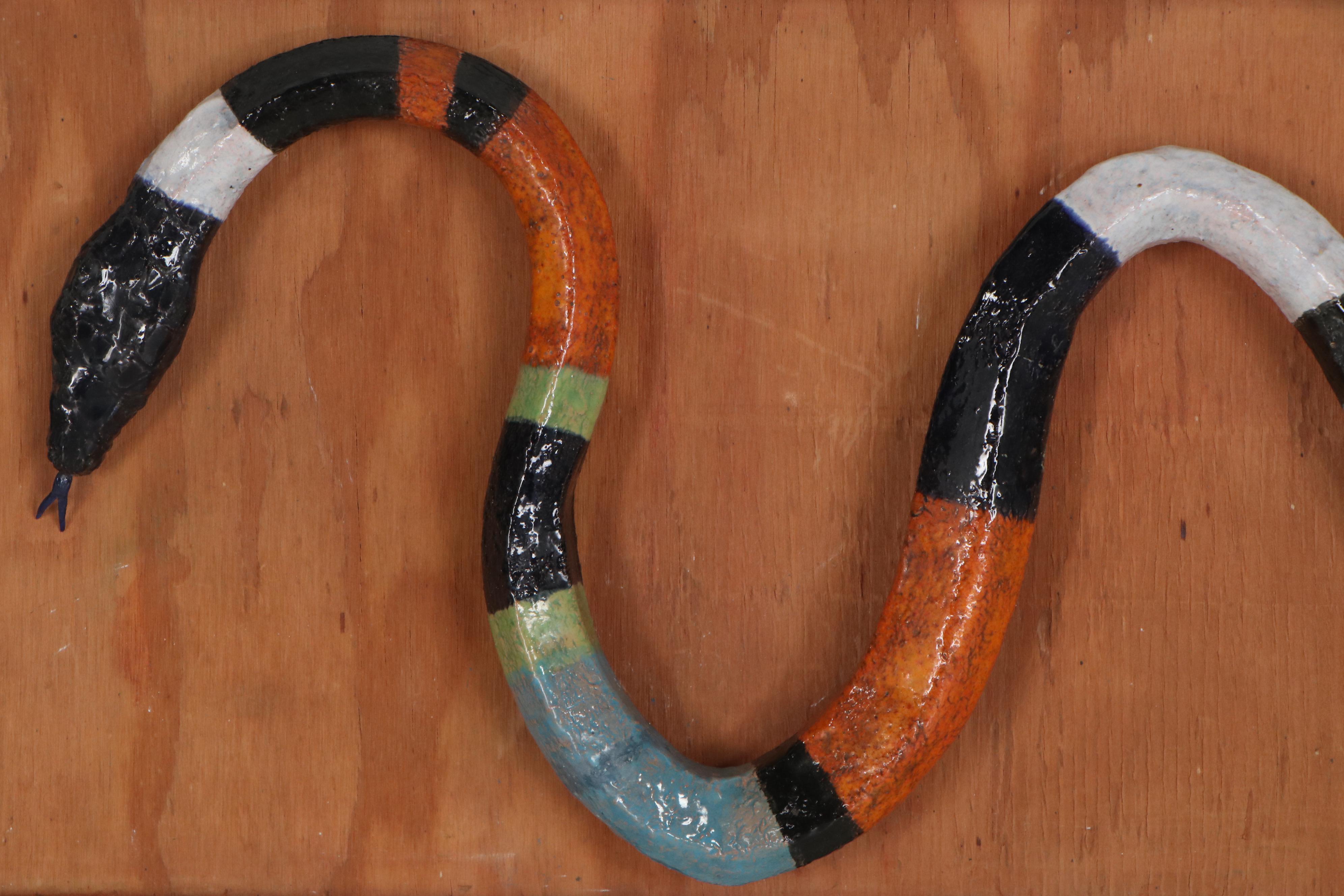 Ceramic Sculpture of Snake, Late 20th Century