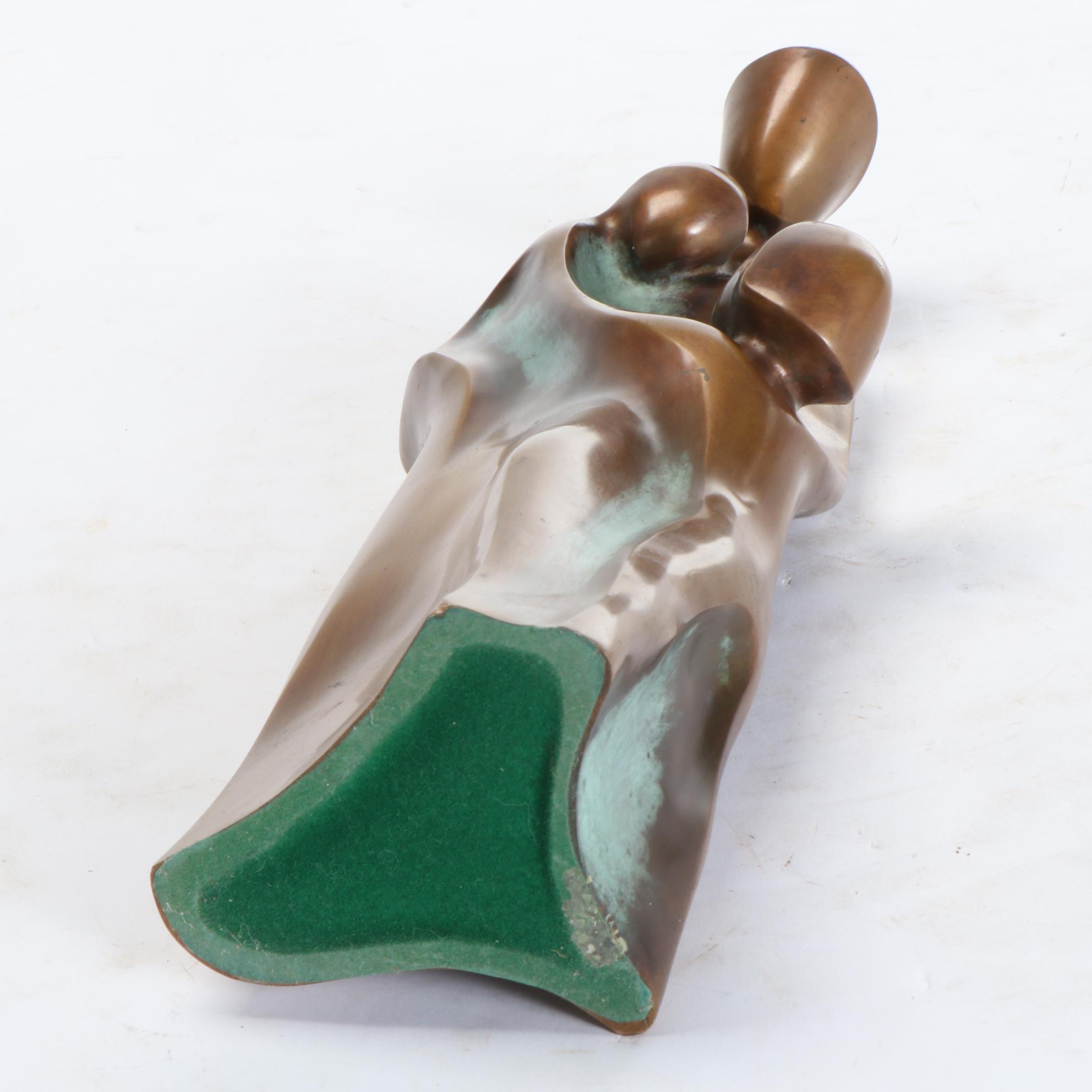 Loni Kreuder Bronze Sculpture of Figures Embracing, Late 20th Century