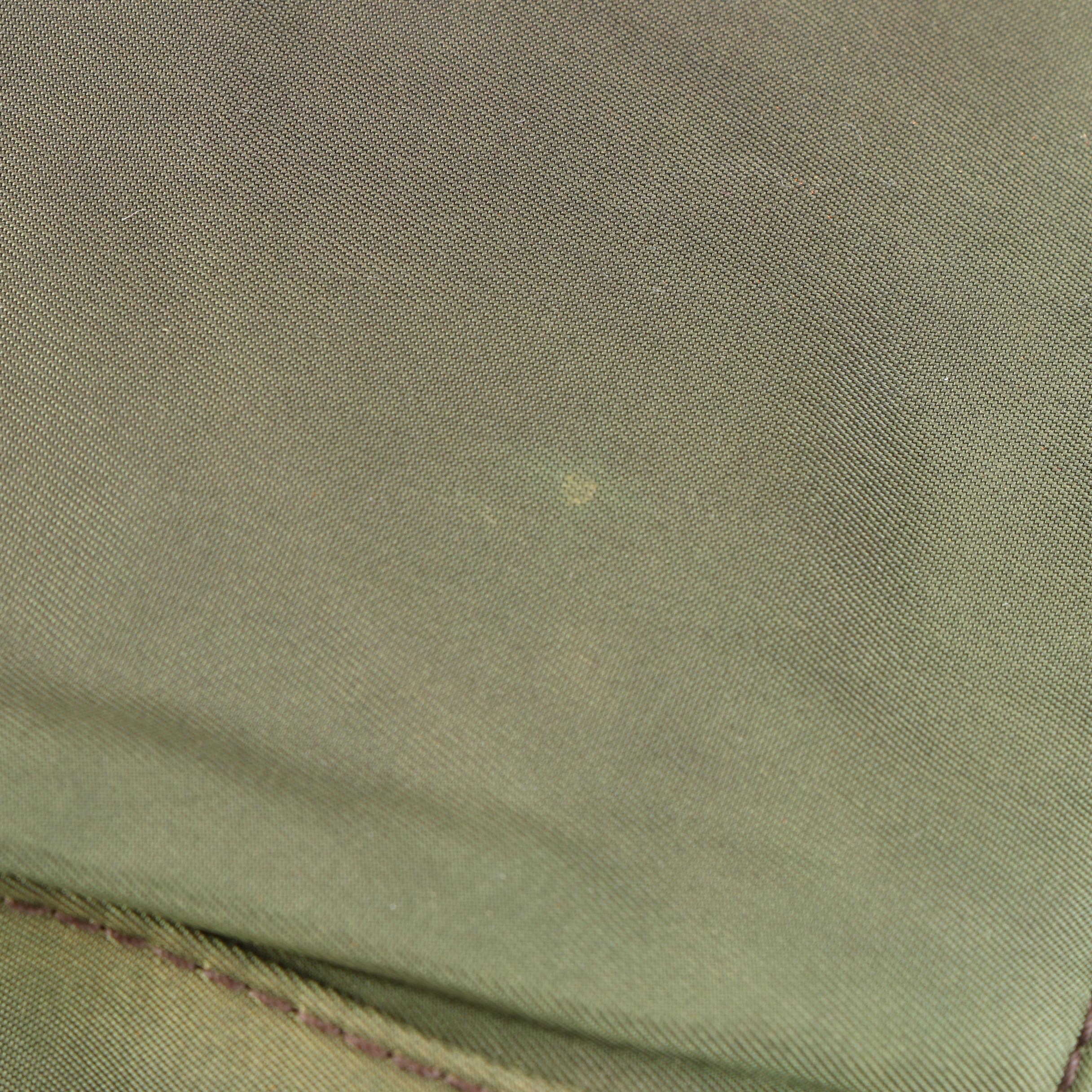 Prada Shoulder Tote Bag in Green Tessuto Nylon