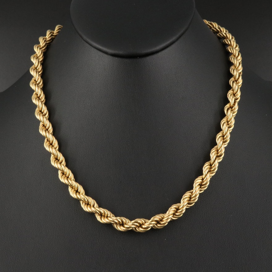 18K French Rope Chain Necklace