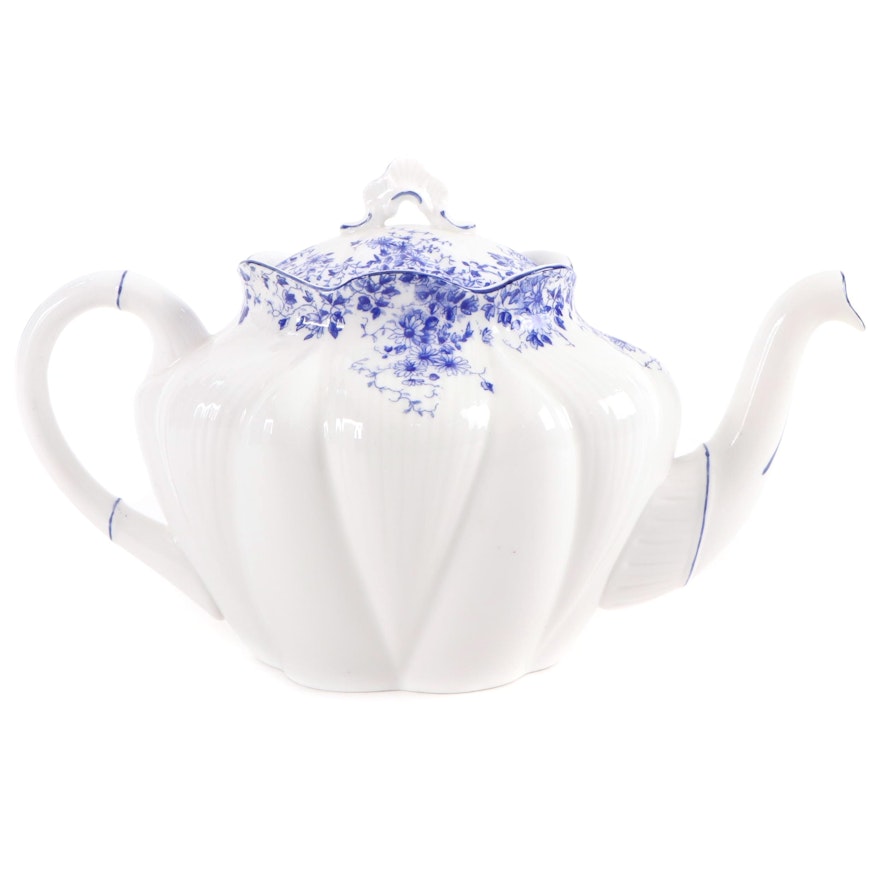 Shelley "Dainty Blue" Bone China Teapot, 20th Century