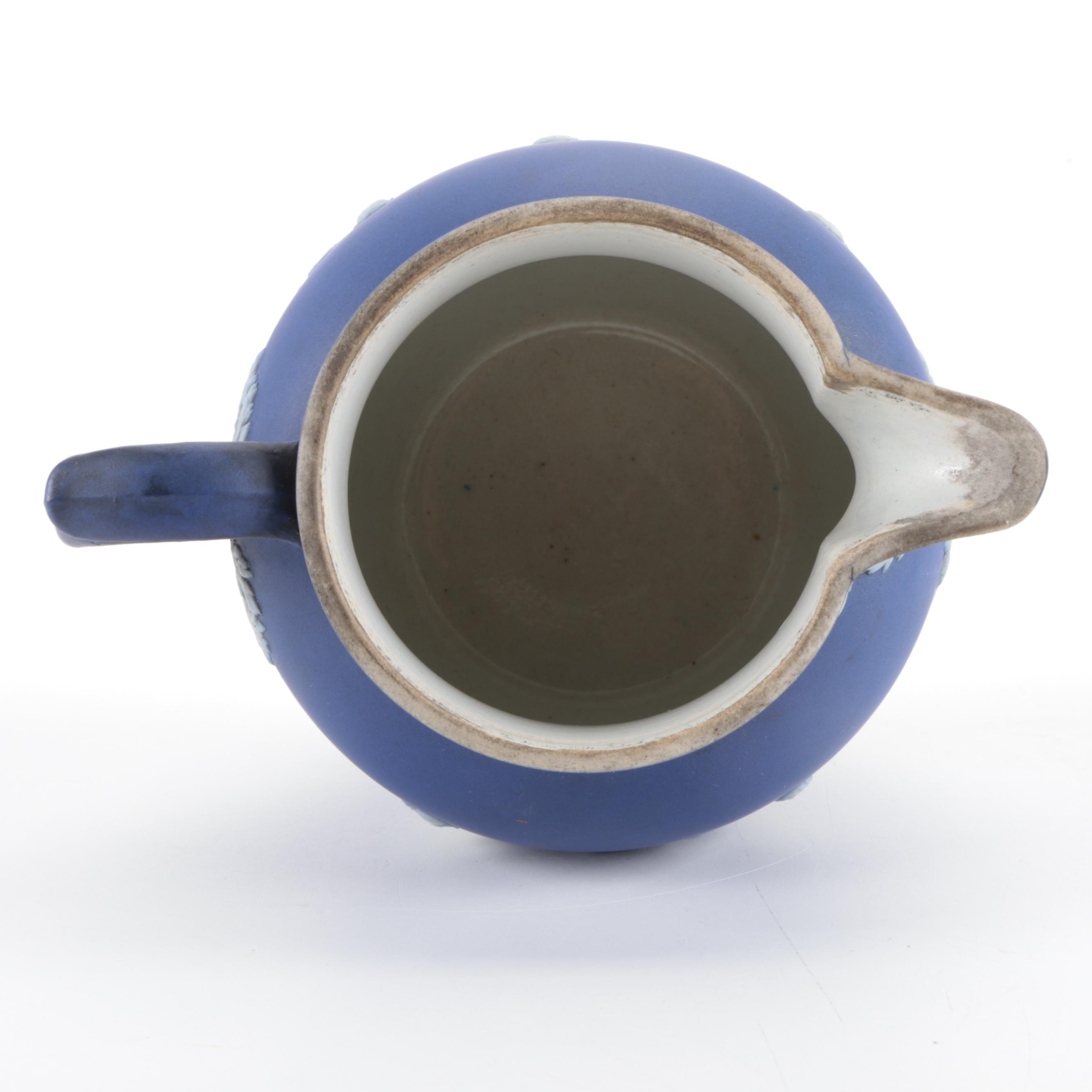 Wedgwood "Sacrifice" Royal Blue Jasperware Jug, 19th Century