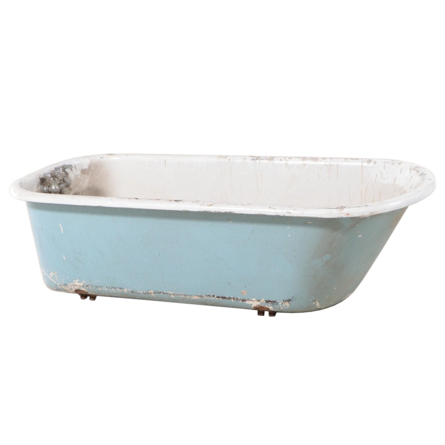 Antique Enameled Cast Iron Bath Tub