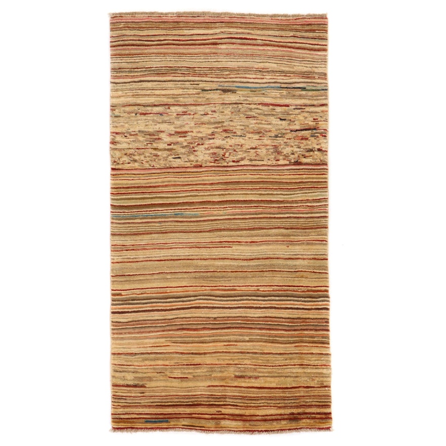 3'3 x 6'3 Hand-Knotted Pakistani Gabbeh Area Rug