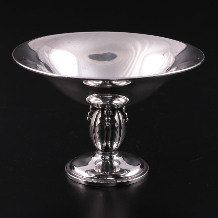 Holger Rasmussen Danish Sterling Silver Compote, Mid-20th Century