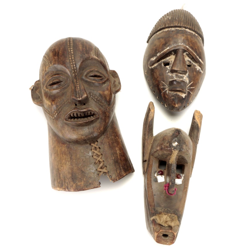 Tabwa Style, Bamana Style Masks and Other African Mask