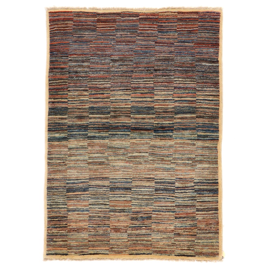 3'4 x 4'10 Hand-Knotted Pakistani Gabbeh Accent Rug