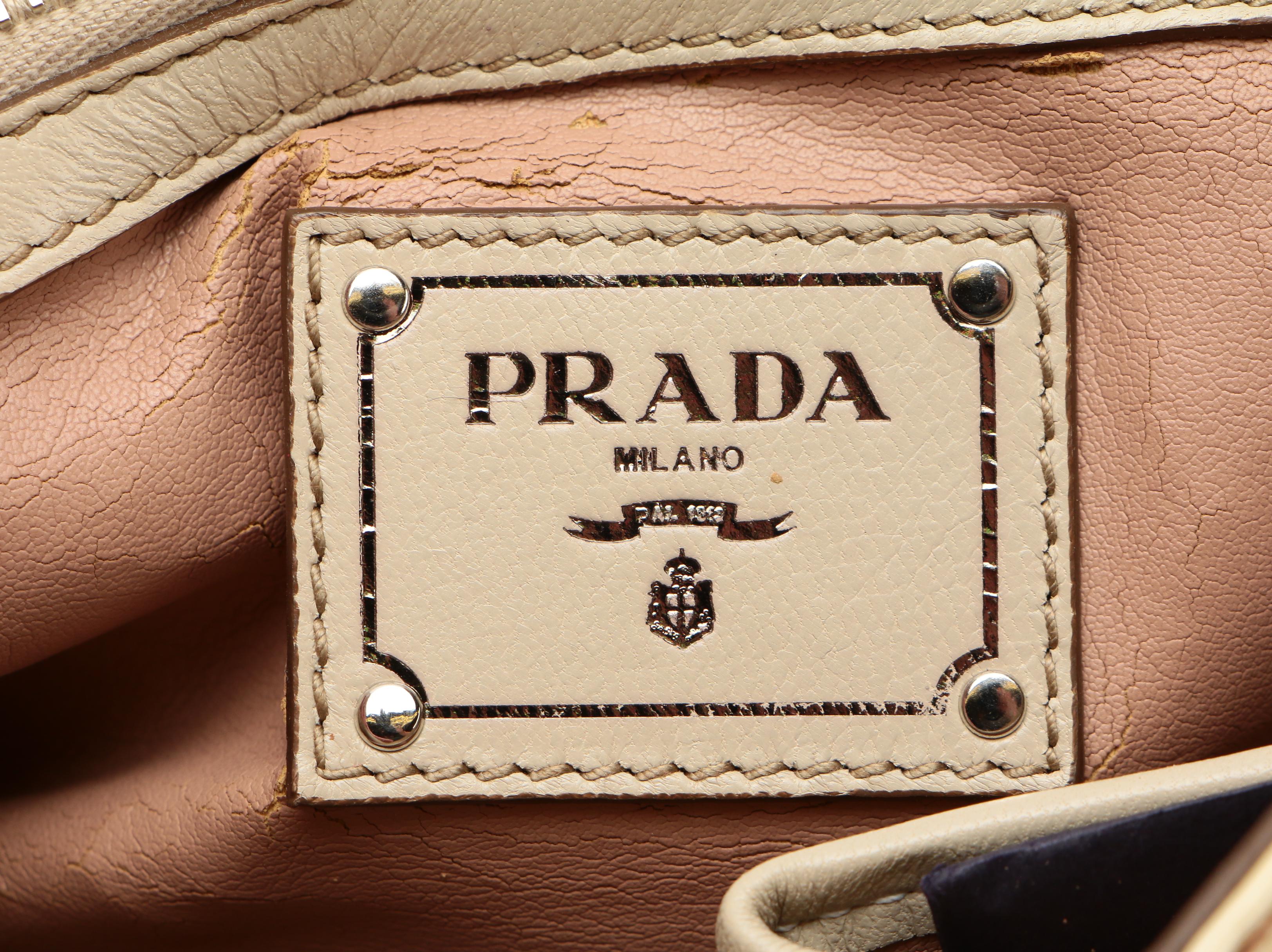 Prada Shoulder Bag BR4594 in Patent Leather with Alligator Skin Trim
