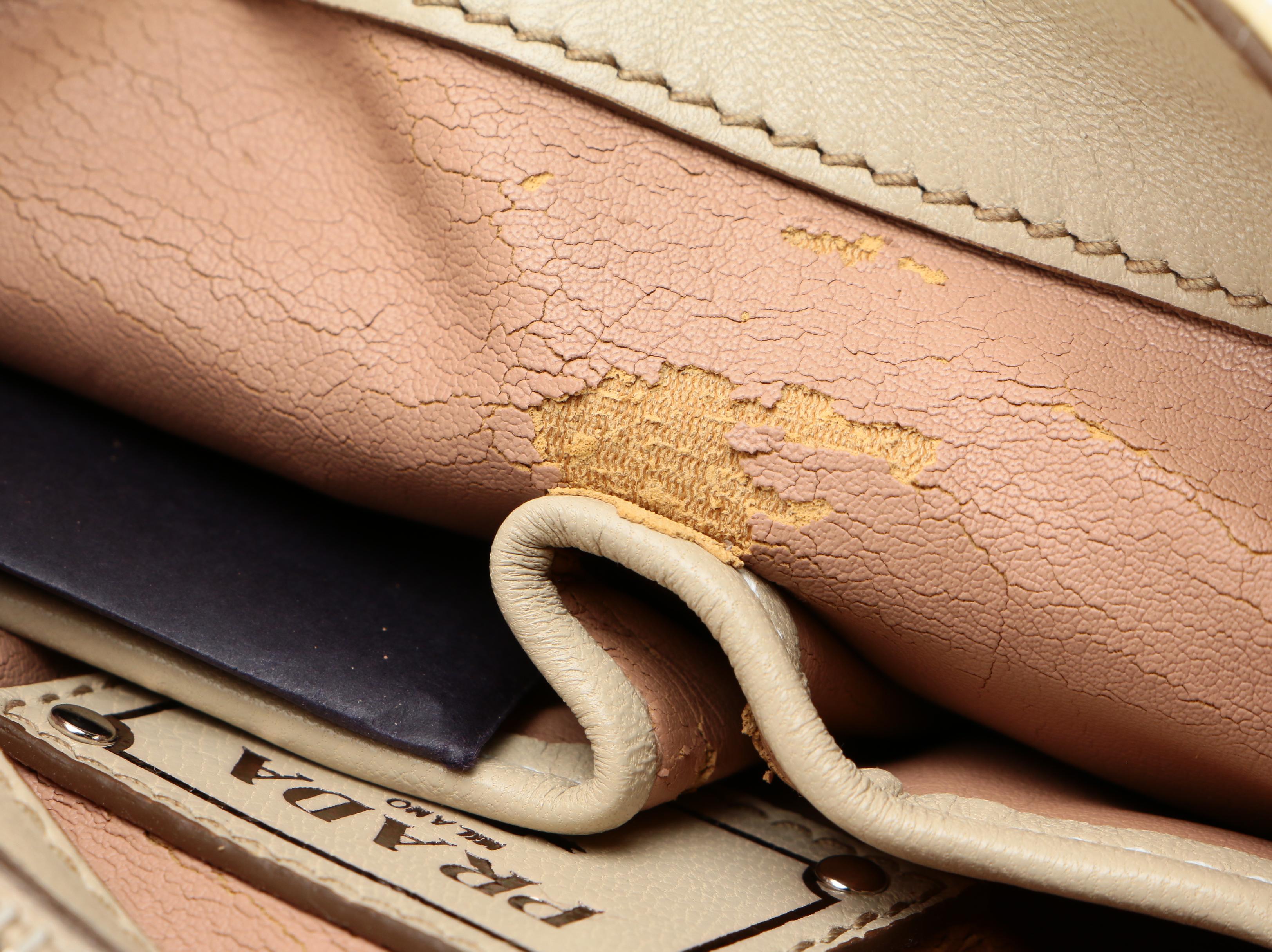 Prada Shoulder Bag BR4594 in Patent Leather with Alligator Skin Trim