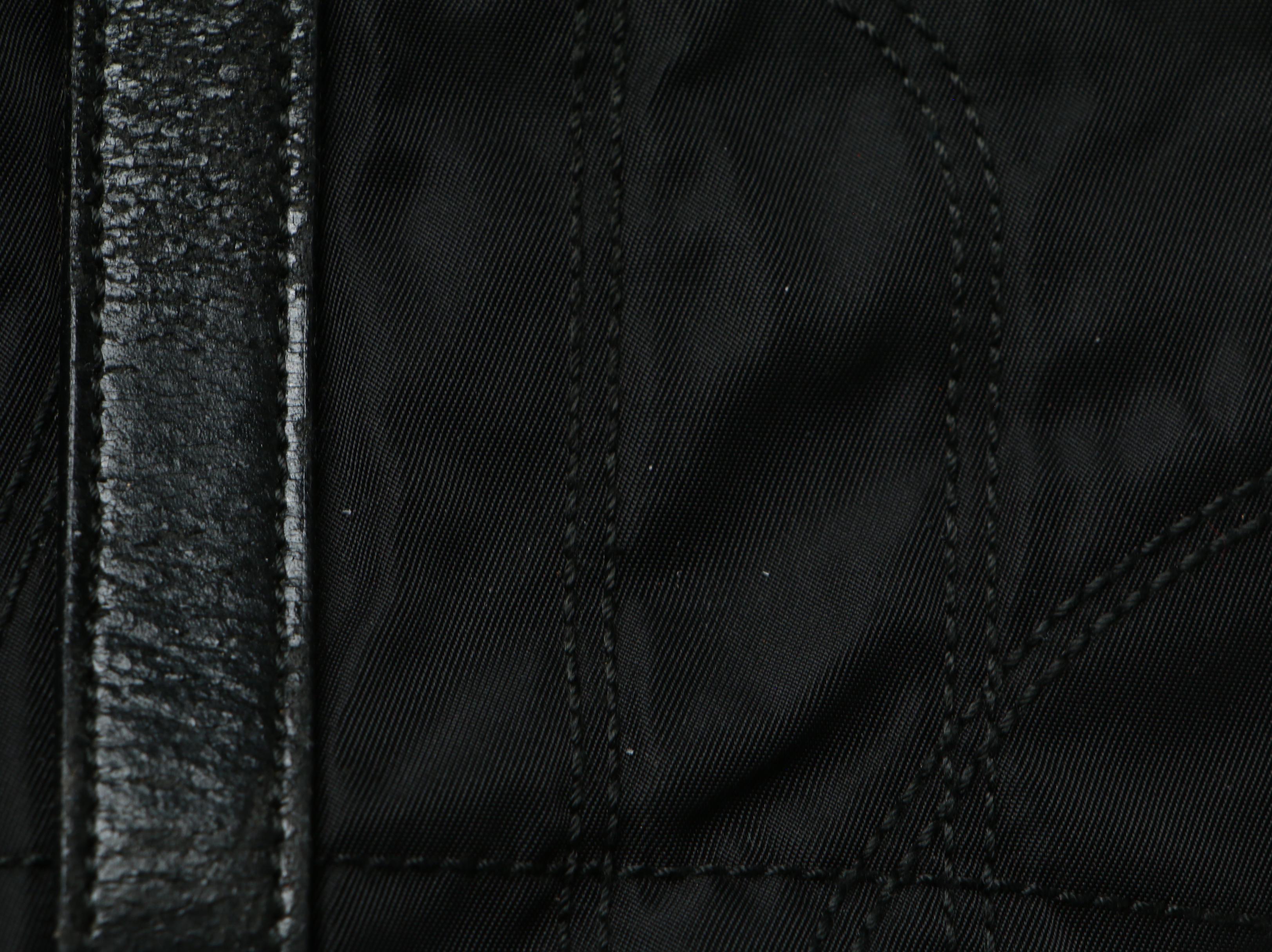 Prada Tote in Black Tessuto Nylon with Leather Trim