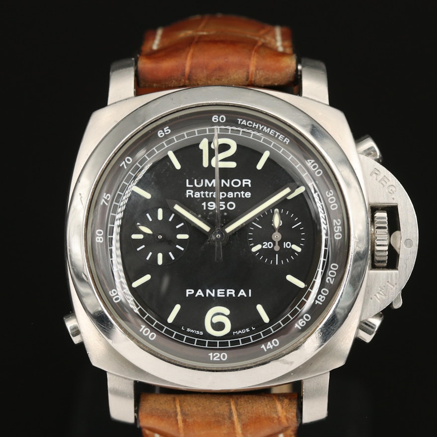 Panerai Luminor 1950 Rattrapante PAM213 Stainless Steel Wristwatch