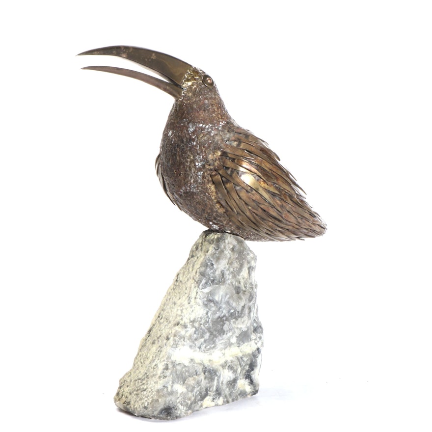 Bronze Sculpture of Stylized Bird, 1995