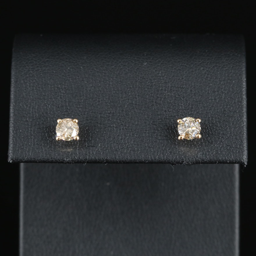 14K 0.80 CTW Diamond Stud Earrings