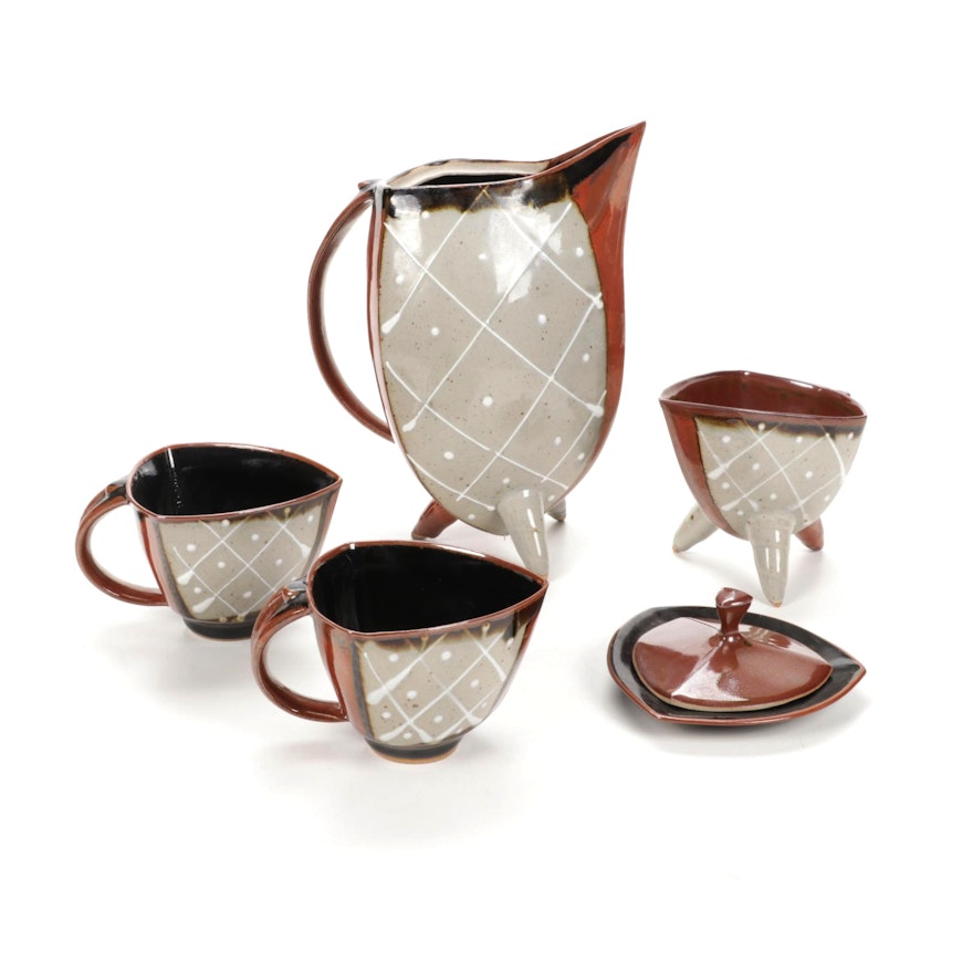 Handmade Art Pottery Coffee Set