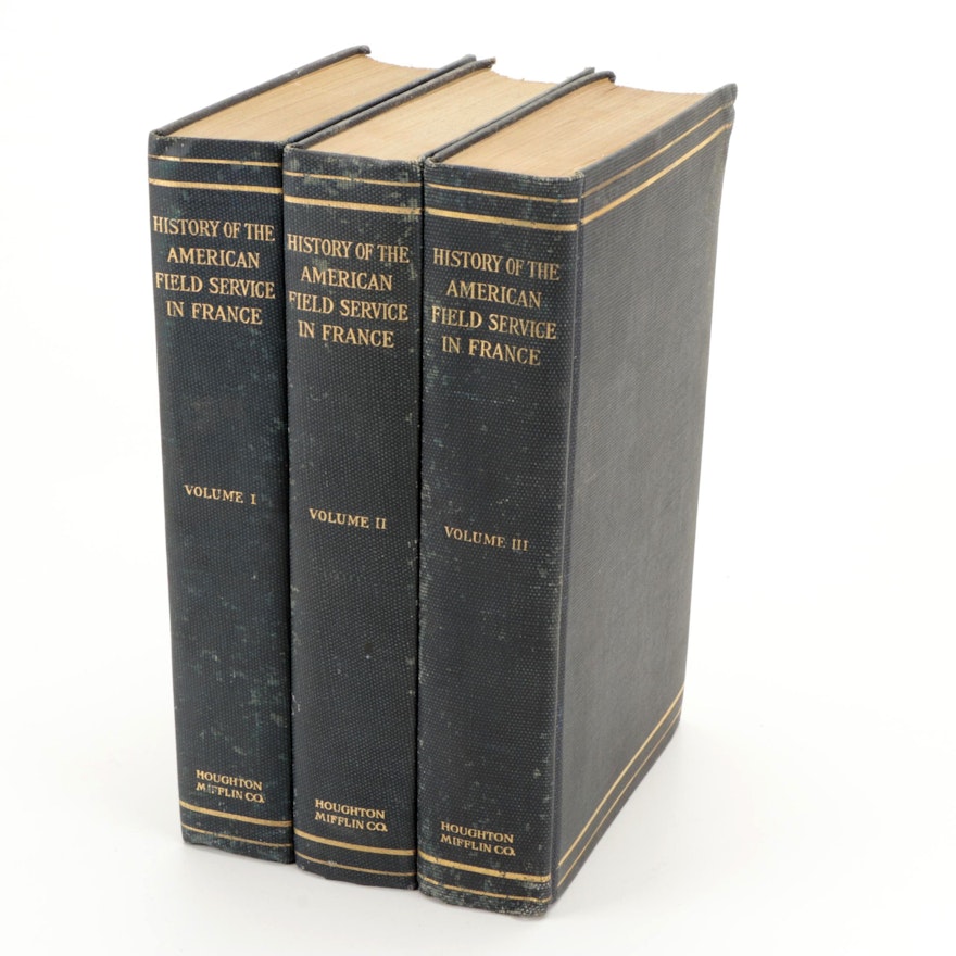 "History of the American Field Service in France" Three-Volume Set, 1920