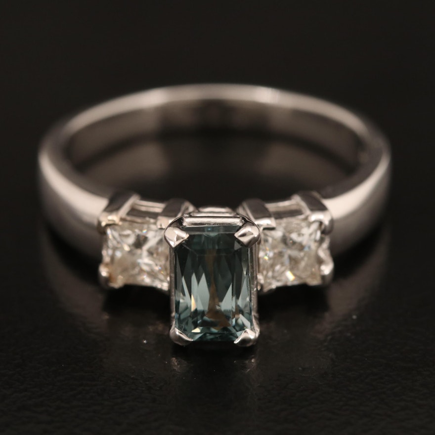 14K Spinel and Diamond Ring