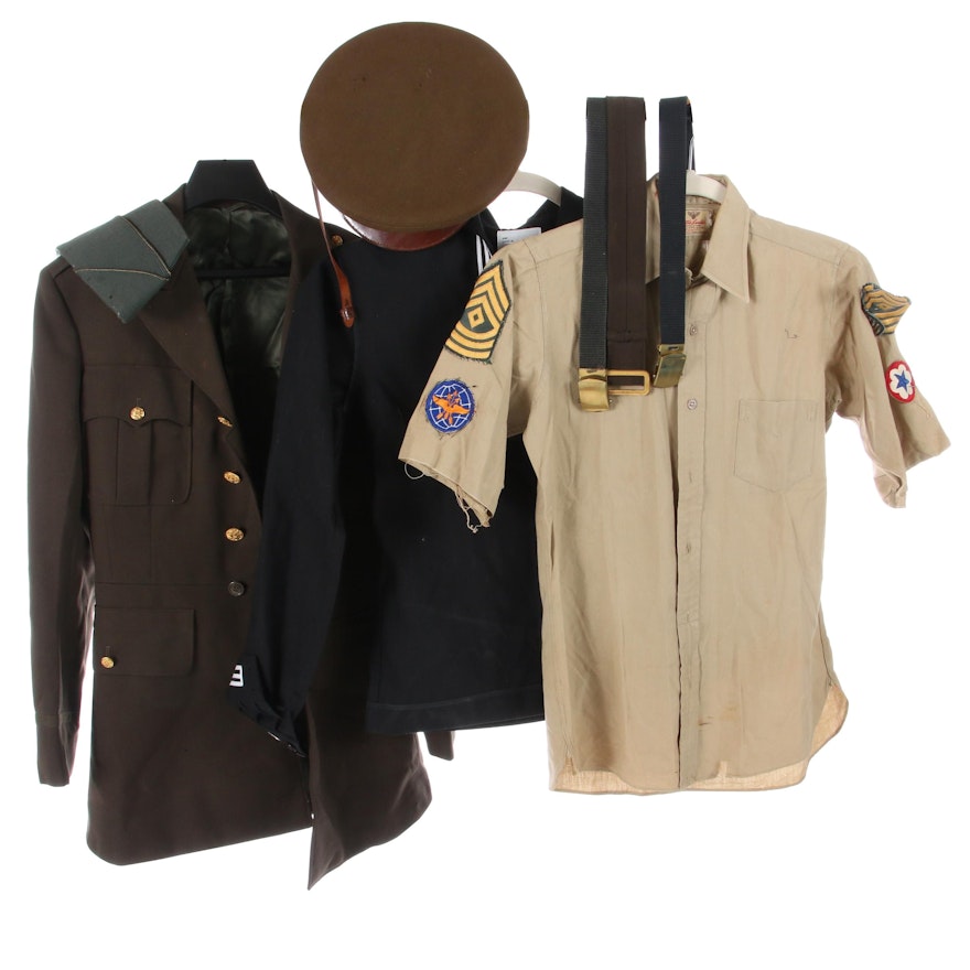 Men's Army Officers and Navy Uniforms with Accessories