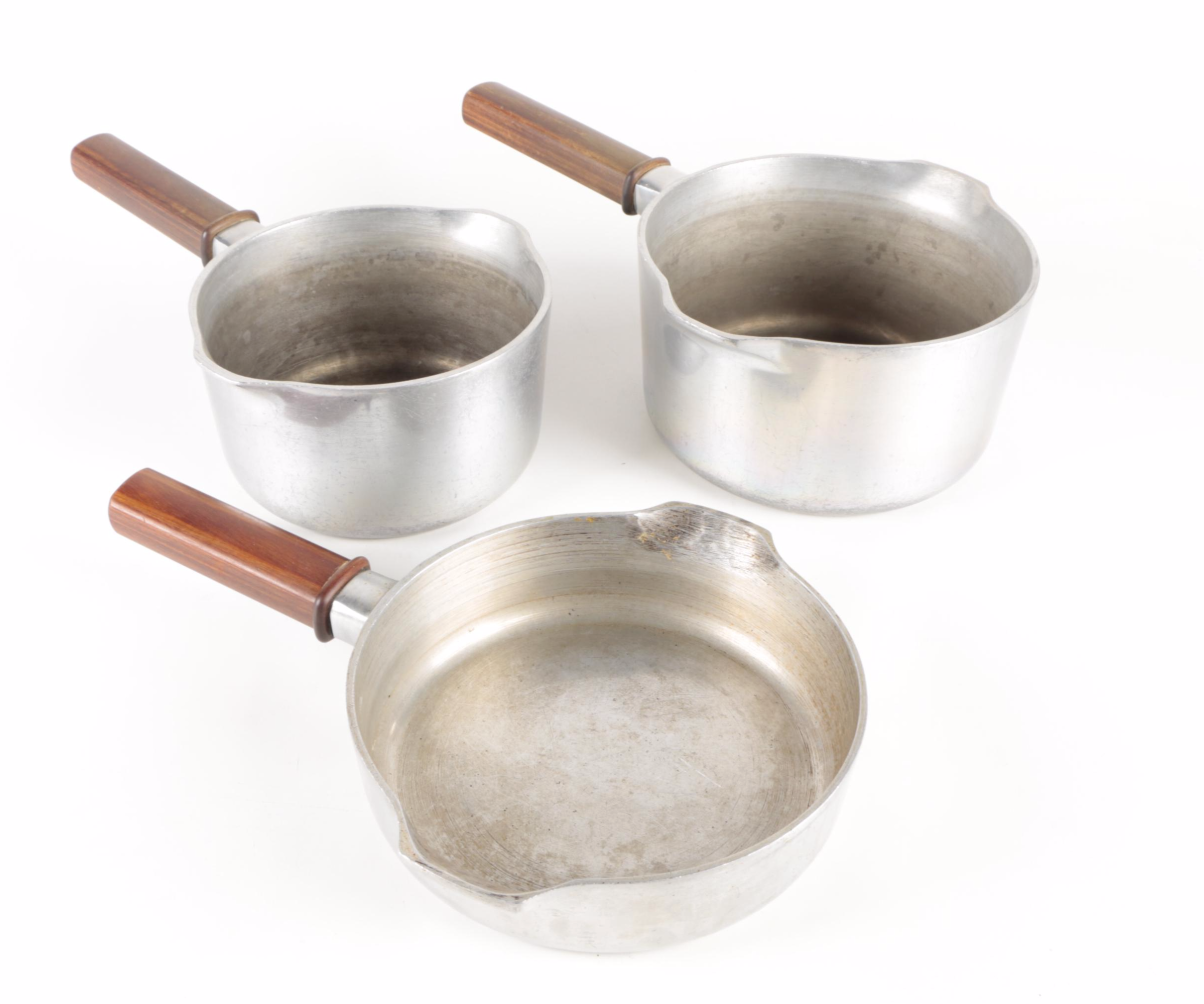 GHC Magnalite Country Collection Teak Handled Pots and Pans and Garlic Roaster