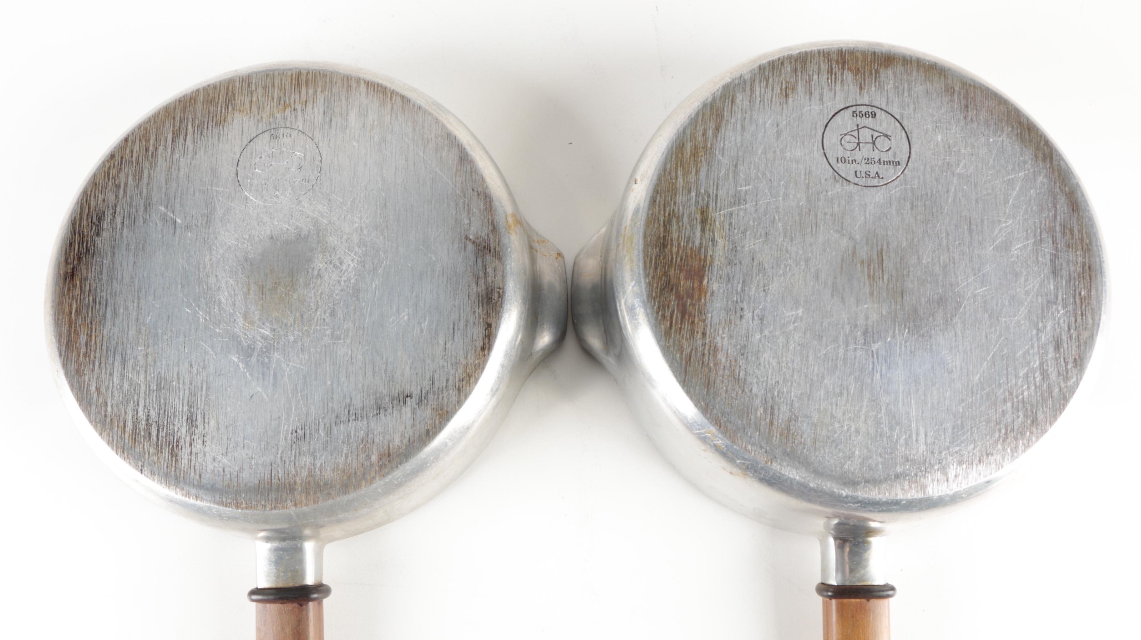 GHC Magnalite Country Collection Teak Handled Pots and Pans and Garlic Roaster