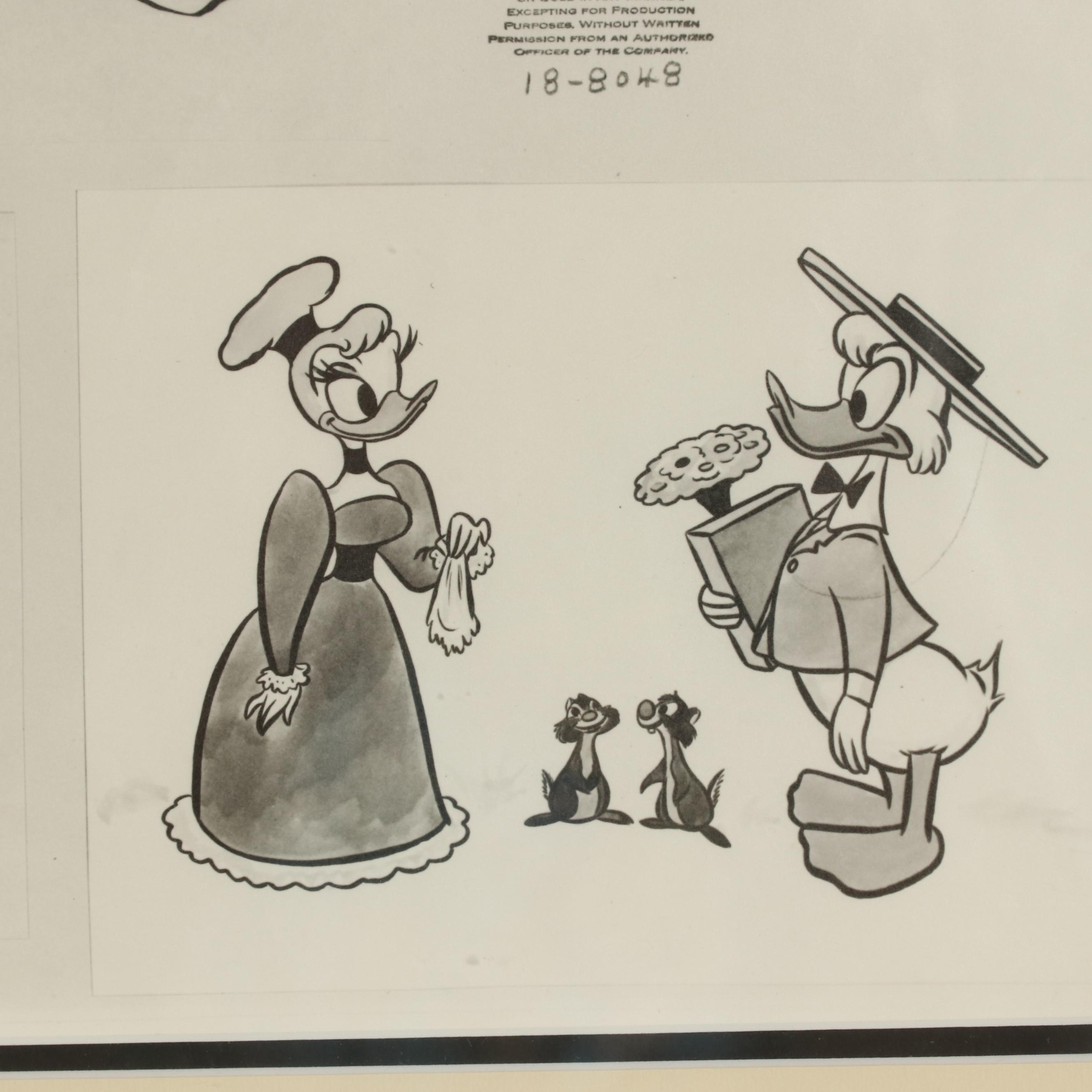Disney "Crazy Over Daisy" Animation Model Sheet After Jack Hannah