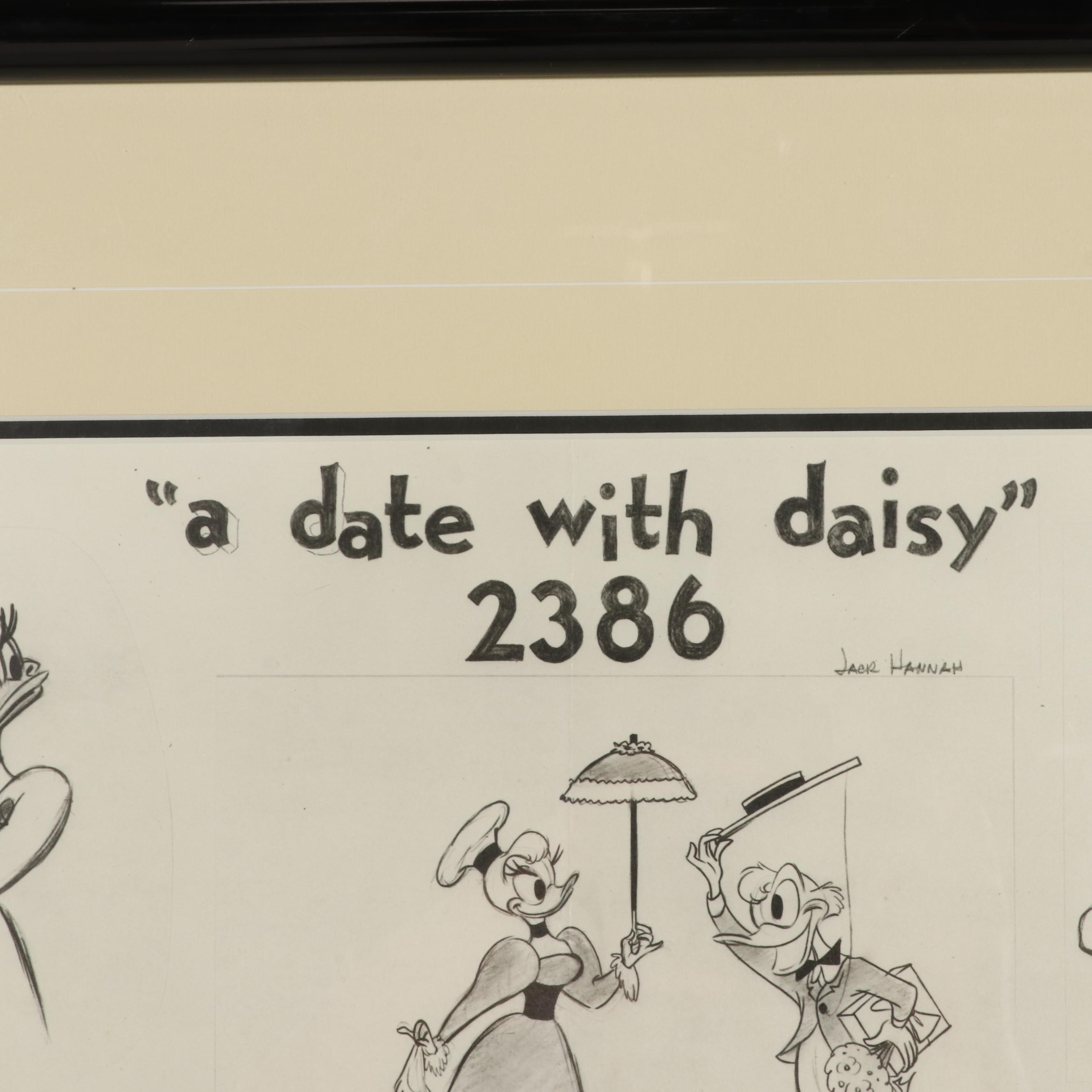 Disney "Crazy Over Daisy" Animation Model Sheet After Jack Hannah