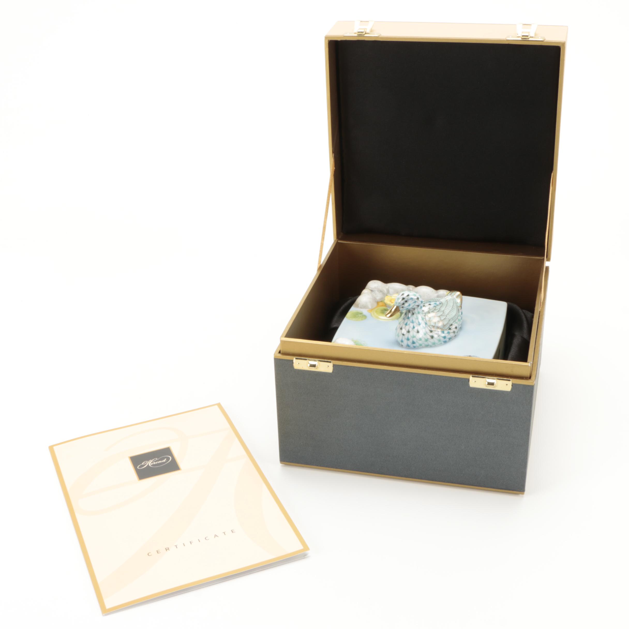 Herend "Pond Life" Limited Edition Porcelain Figurine