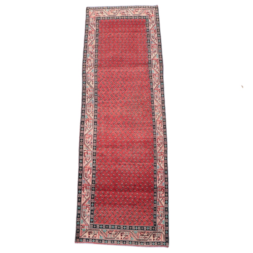 3'3 x 10'1 Hand-Knotted Persian Serabend Long Rug