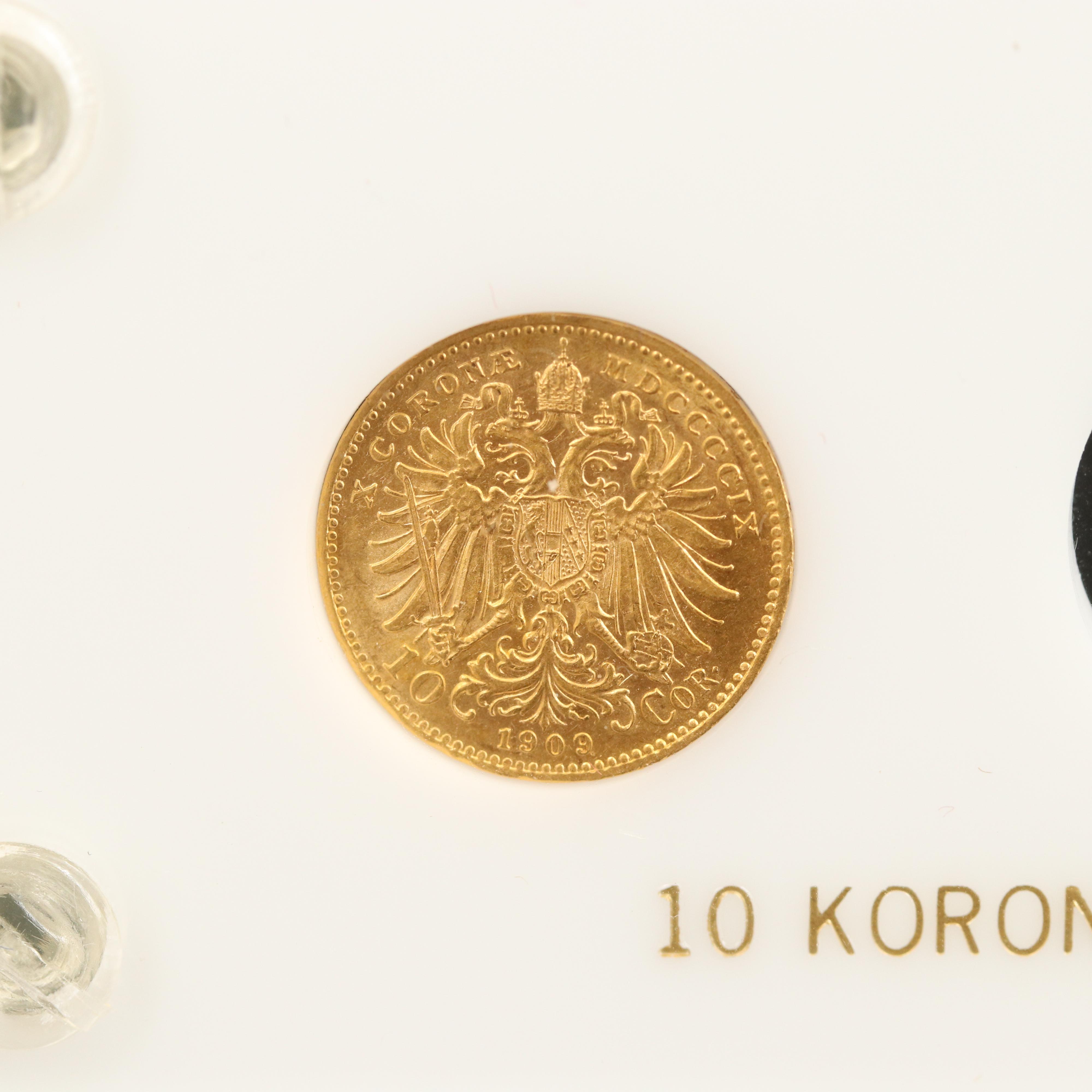 1909 Austria 10 Corona Gold Coin