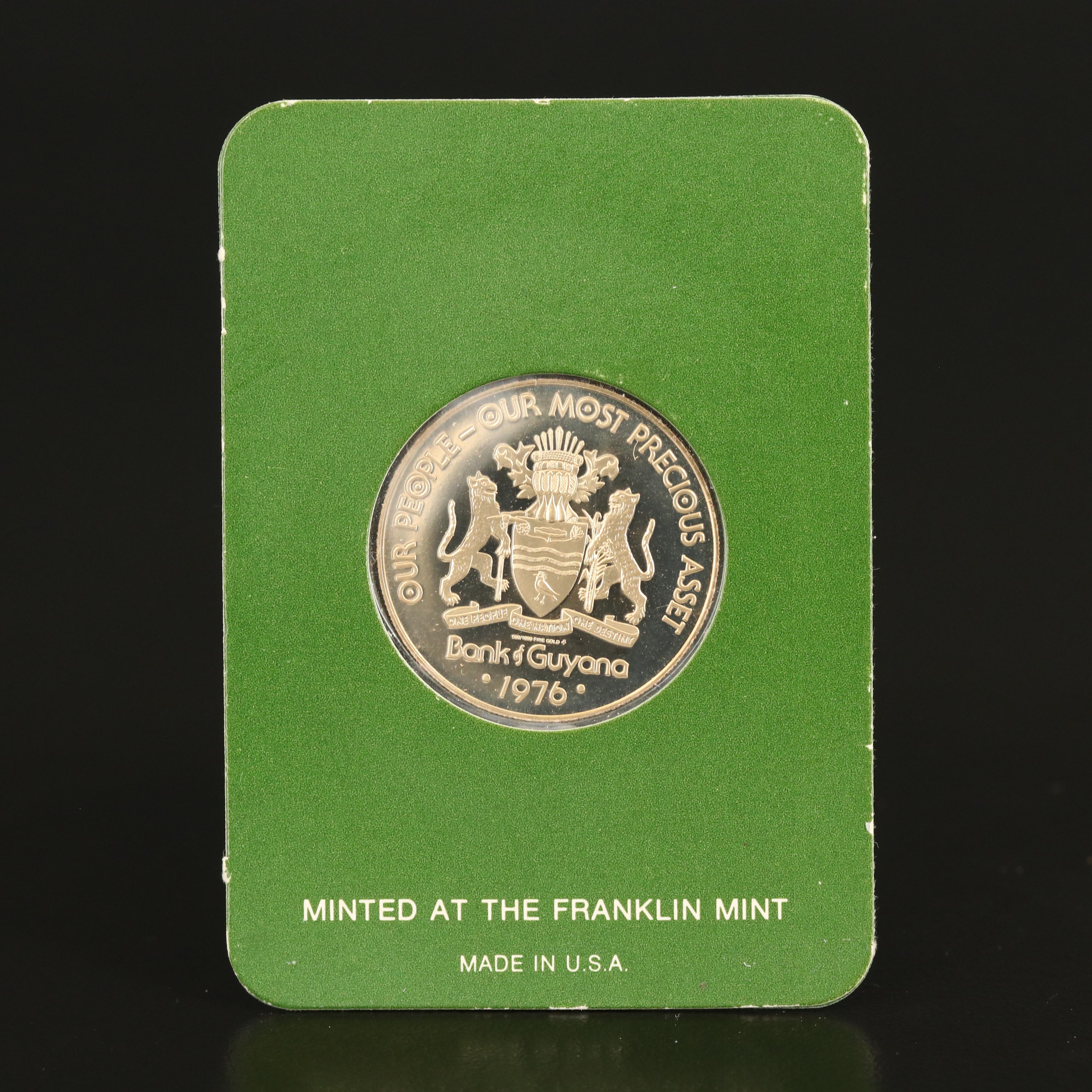 1976 Guyana $100 Proof Gold Coin