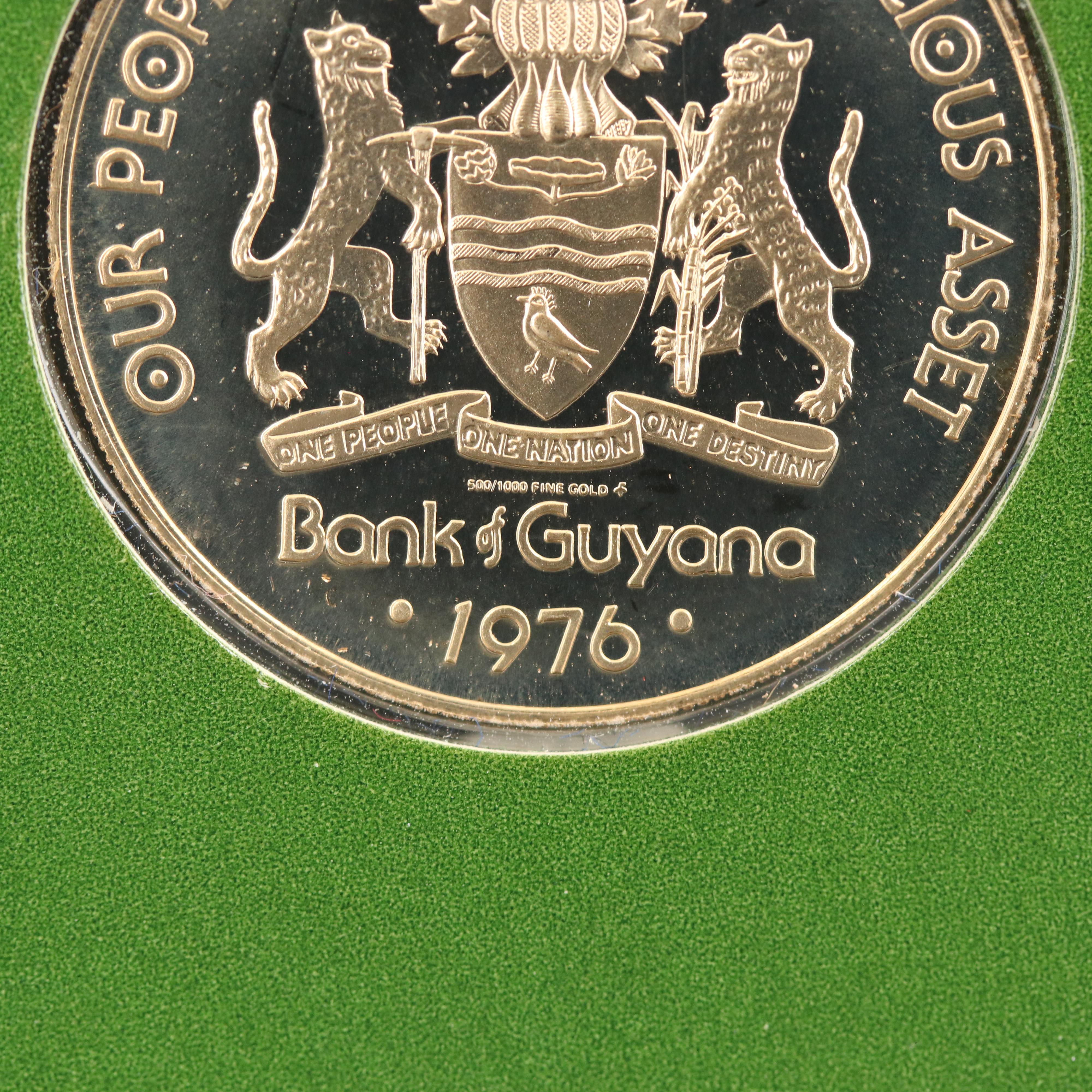1976 Guyana $100 Proof Gold Coin