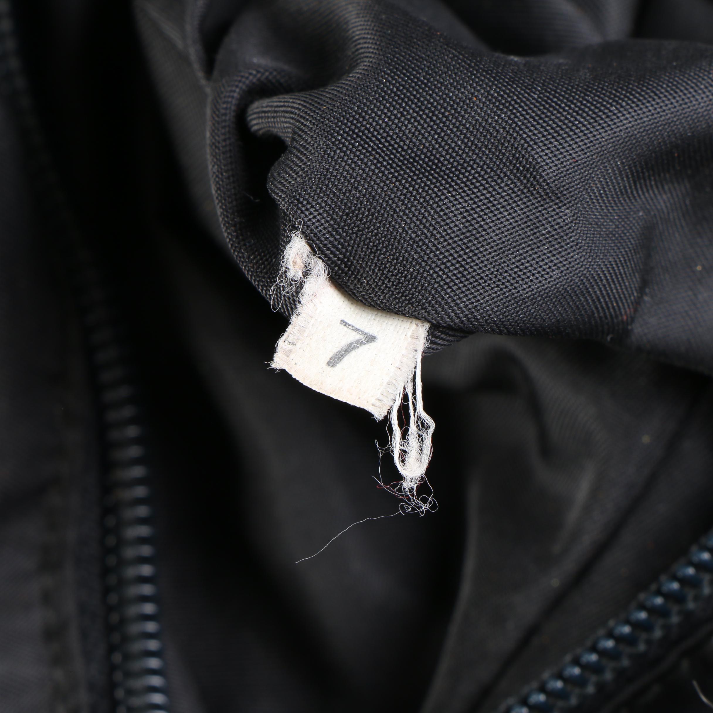 Prada Top Handle Bag in Black Tessuto Nylon with Plastic Handles