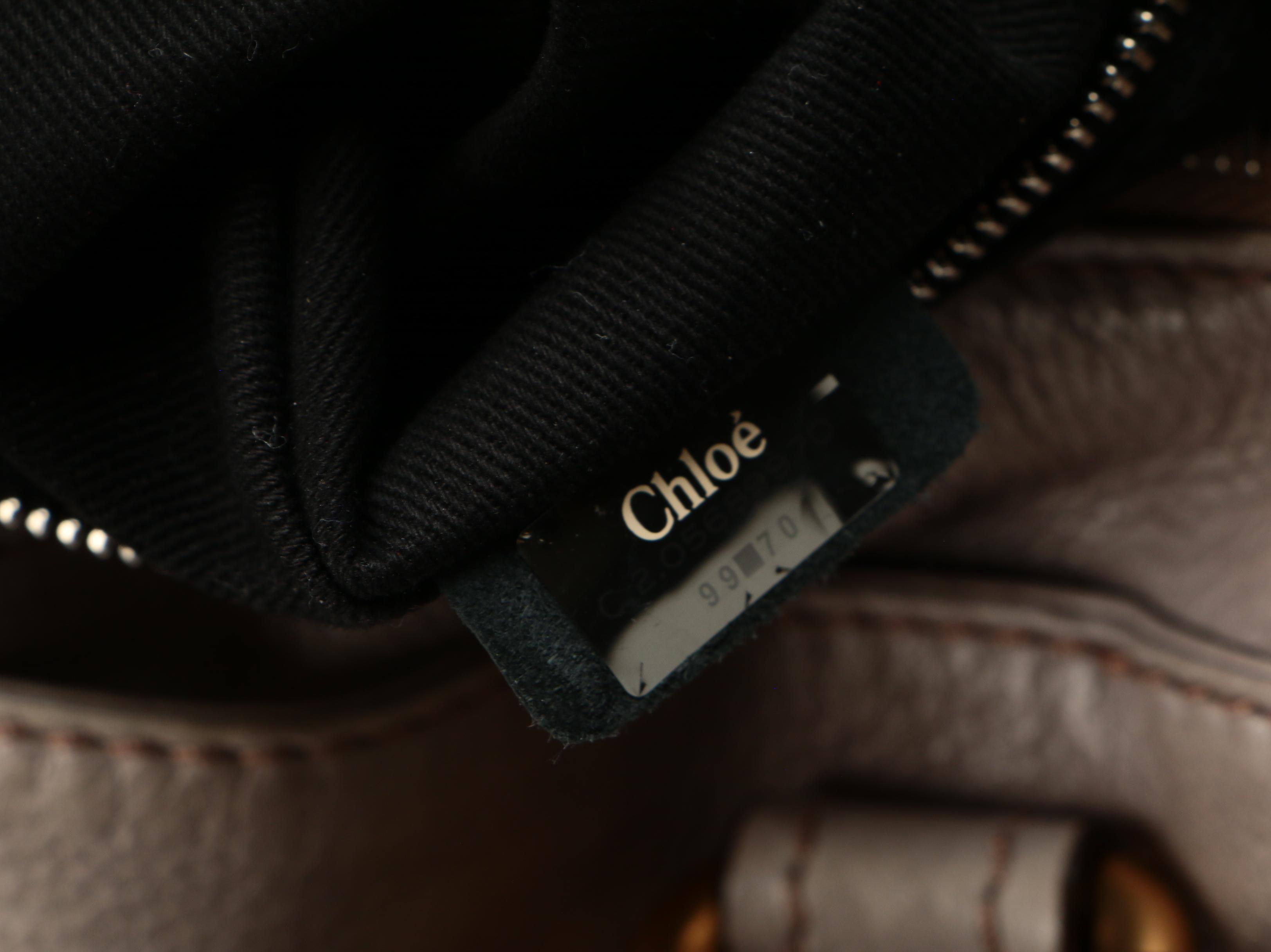 Chloé Paddington Medium Satchel in Gray Grained Leather