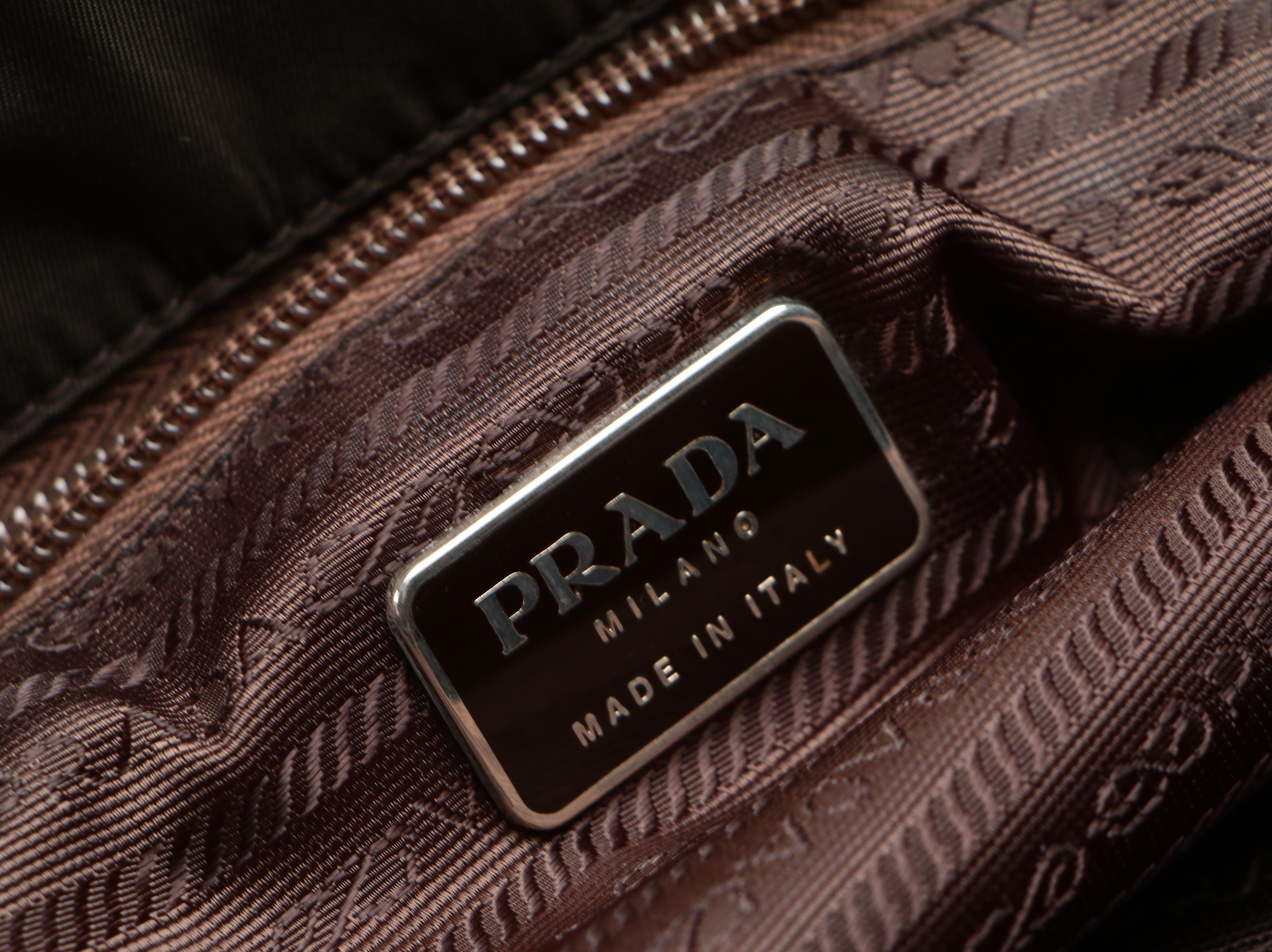 Prada Shoulder Tote Bag in Green Tessuto Nylon