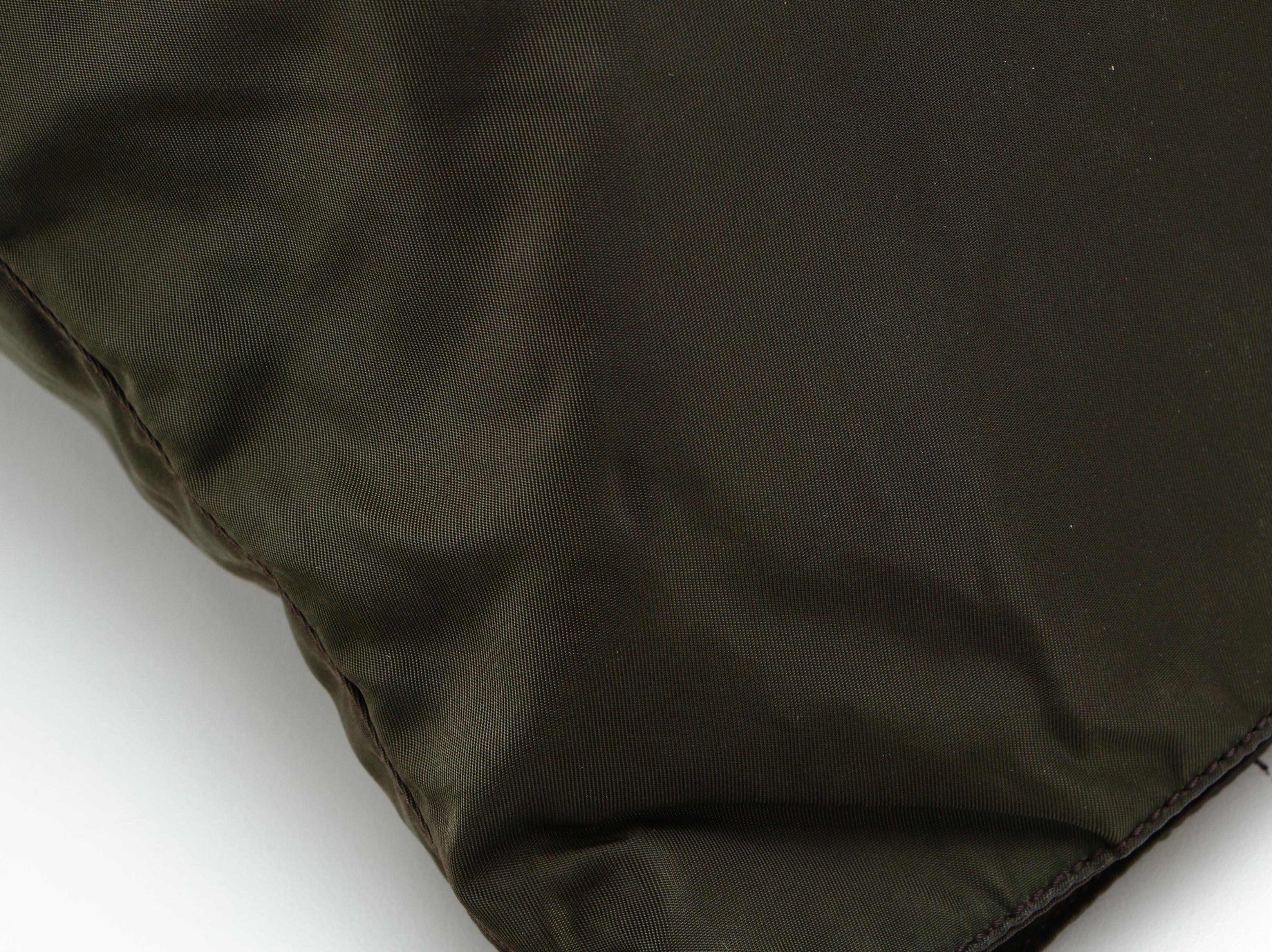 Prada Shoulder Tote Bag in Green Tessuto Nylon