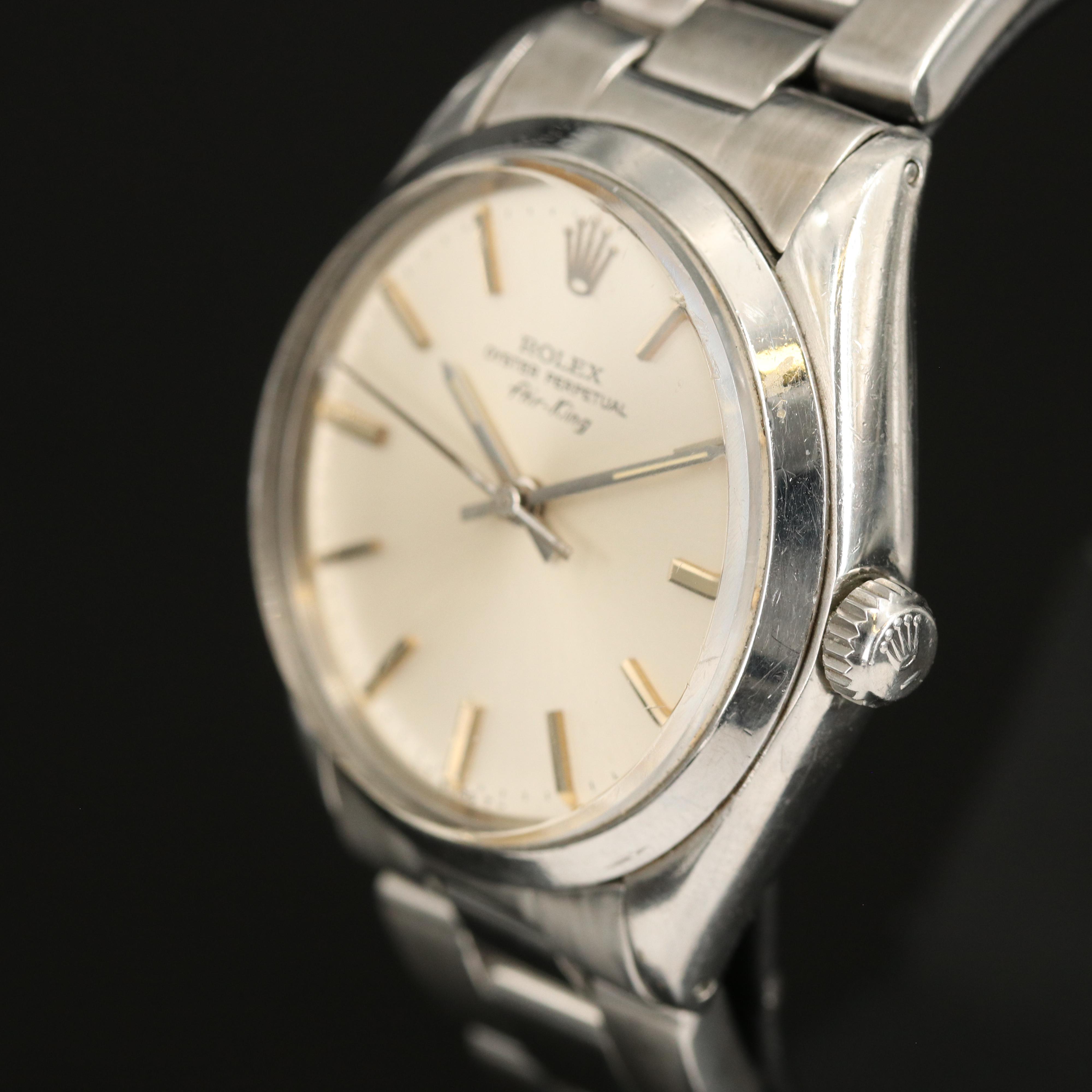 1977 Rolex Air-King Stainless Steel Watch