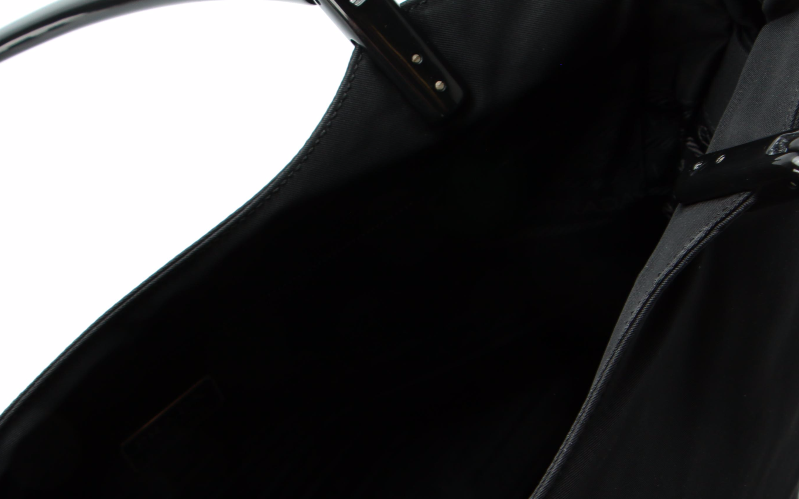 Prada Shoulder Bag in Black Tessuto Nylon with Lucite Handles