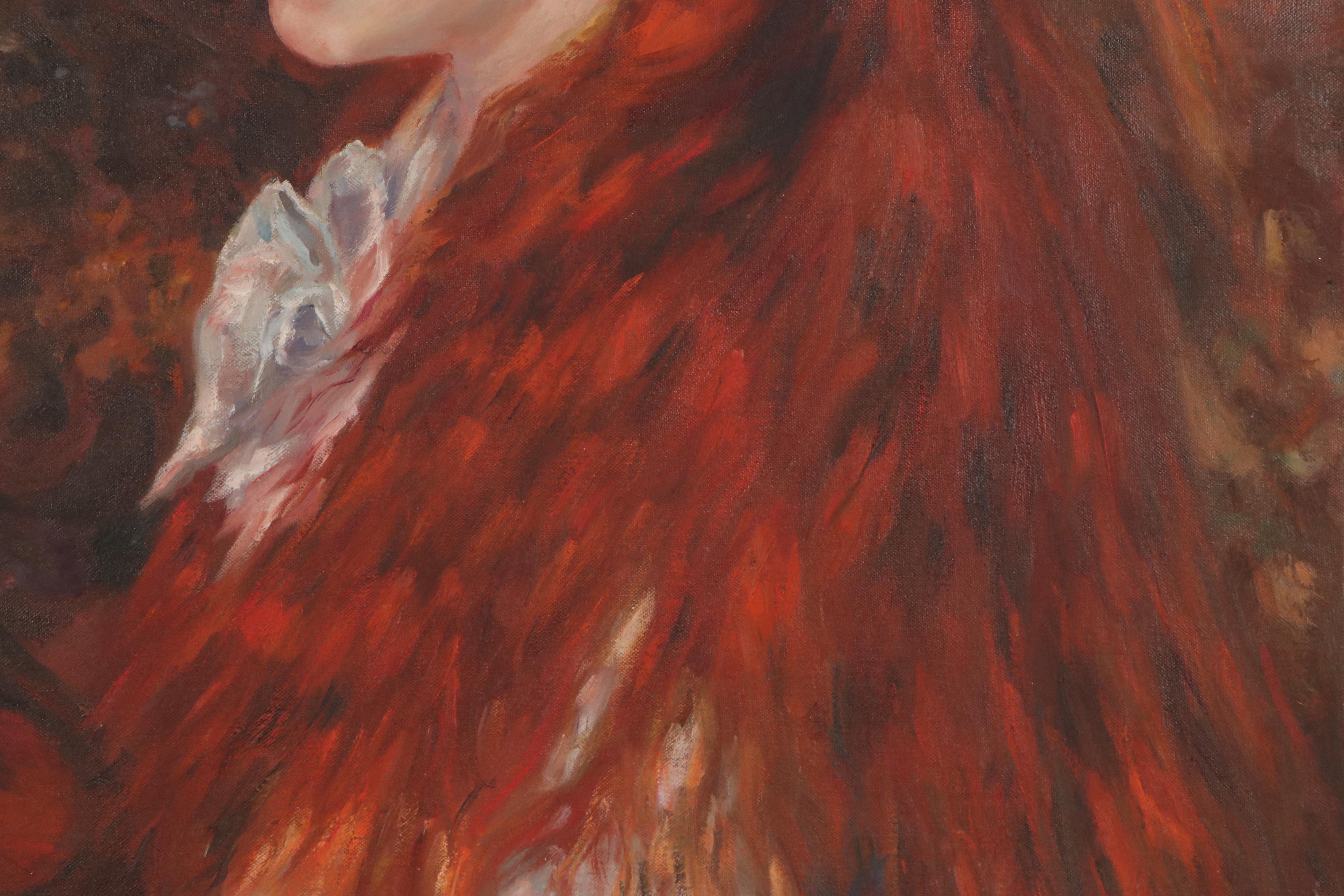Oil Painting After Auguste Renoir "La Petite Irene"