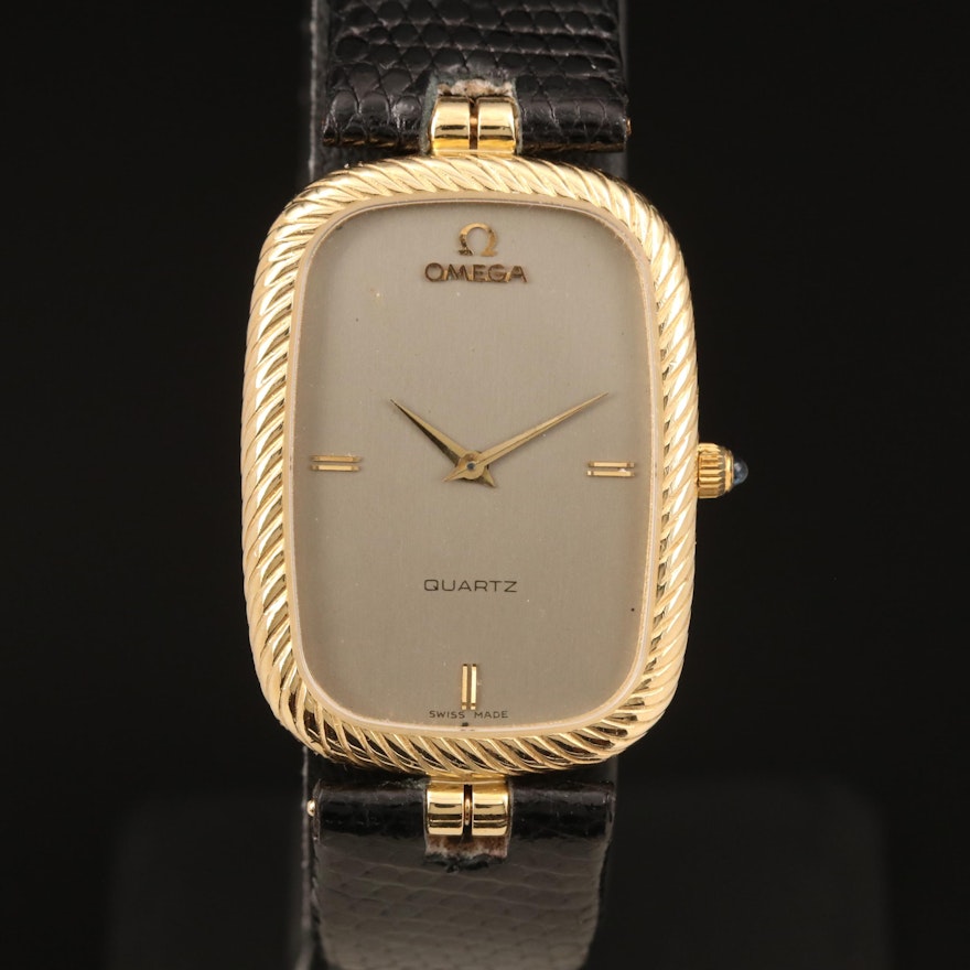 14K Omega Quartz Wristwatch